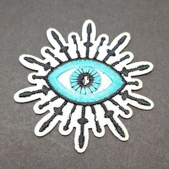 Evil eye protection iron on sewing patch accessory - Picture 1 of 3